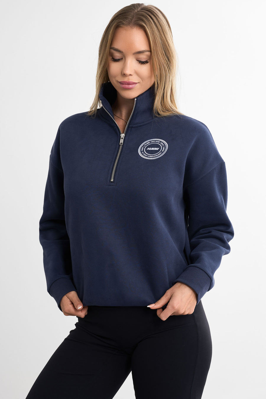 Half Zip Anniversary Sweater · Navy Blue