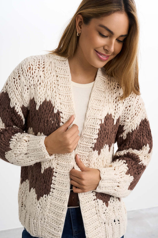 Cardigan en grosse maille