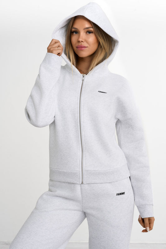 Sweat à capuche zippé essentiel