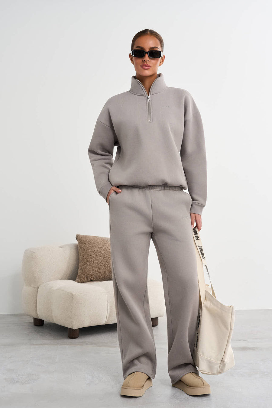Half Zip Sweater · Khaki