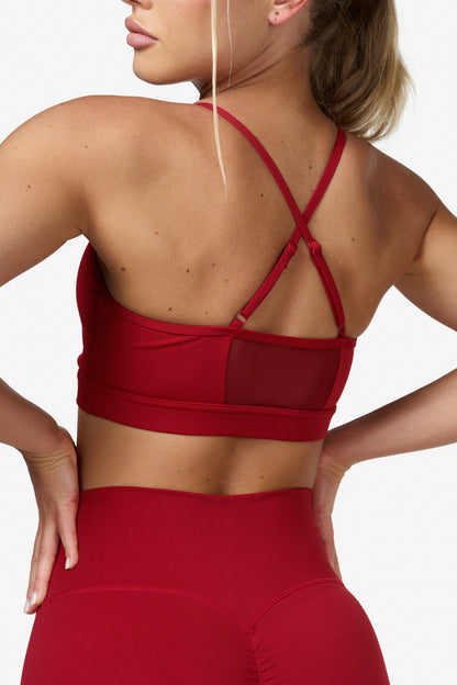 Red Scrunch Sports Bra - for dame - Famme - Sports Bra