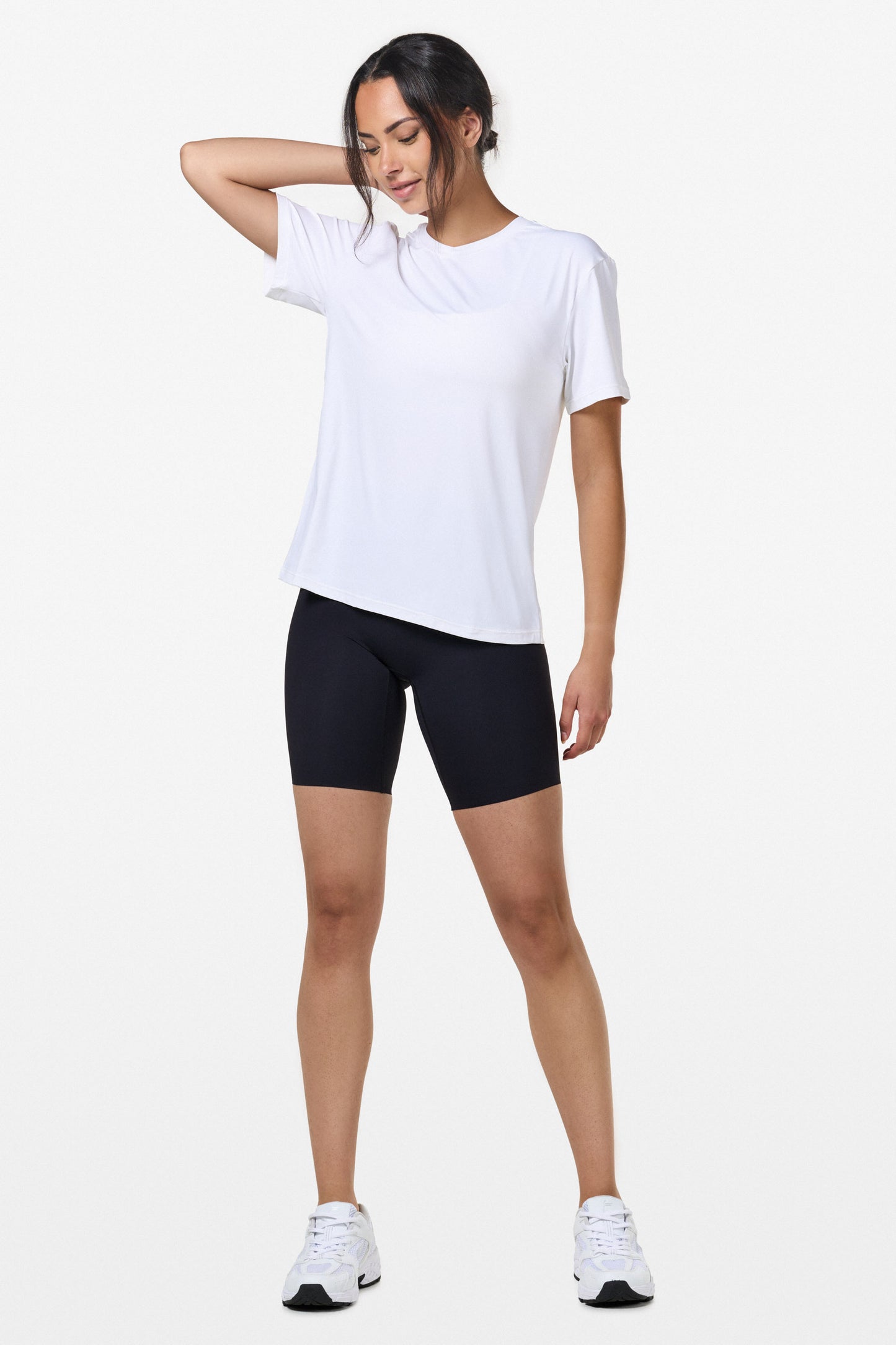 White Relaxed Gym T-Shirt - for dame - Famme - T-Shirt